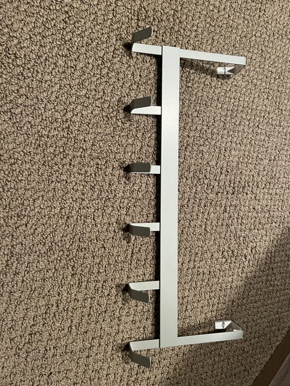 Silver Over-the-Door Hook Rack - Modern Wall Decor